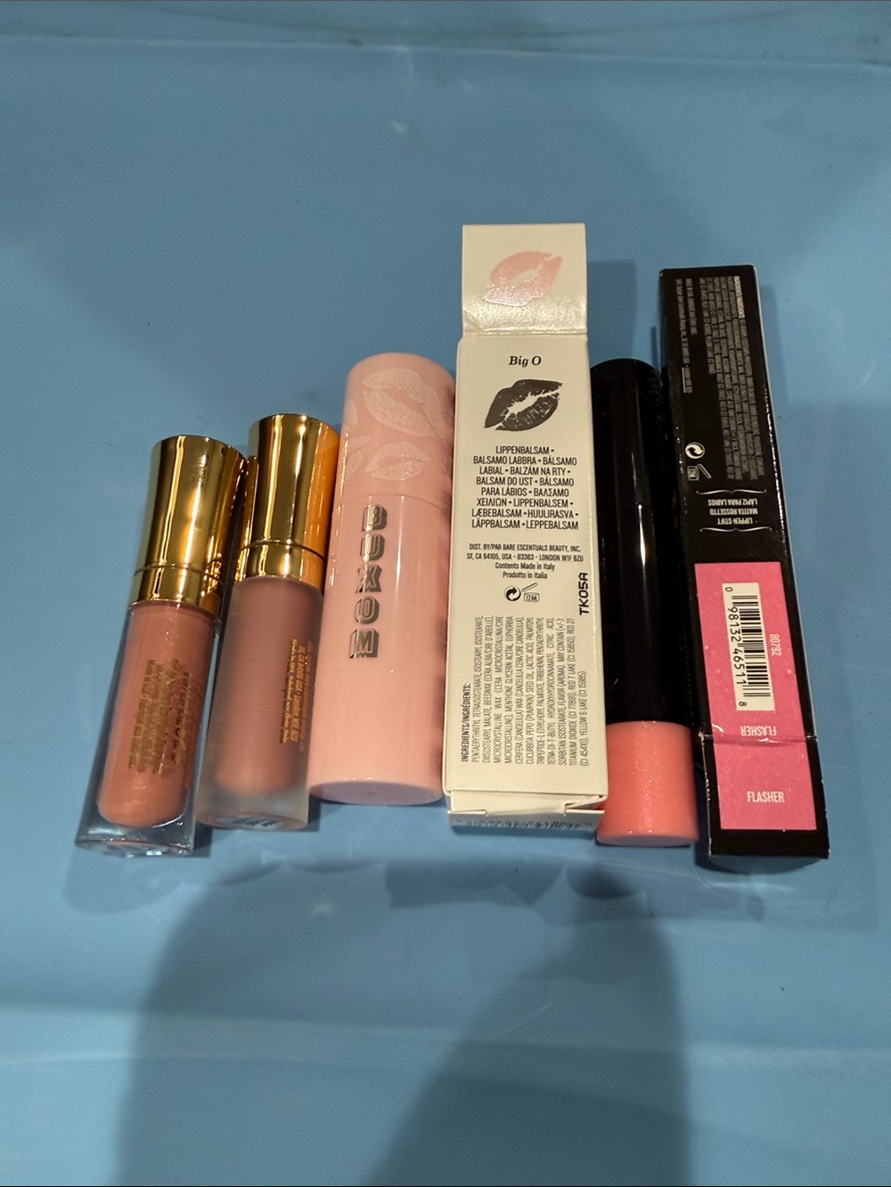 Buxom Lipstick & Gloss Set in Soft Pink and Peach